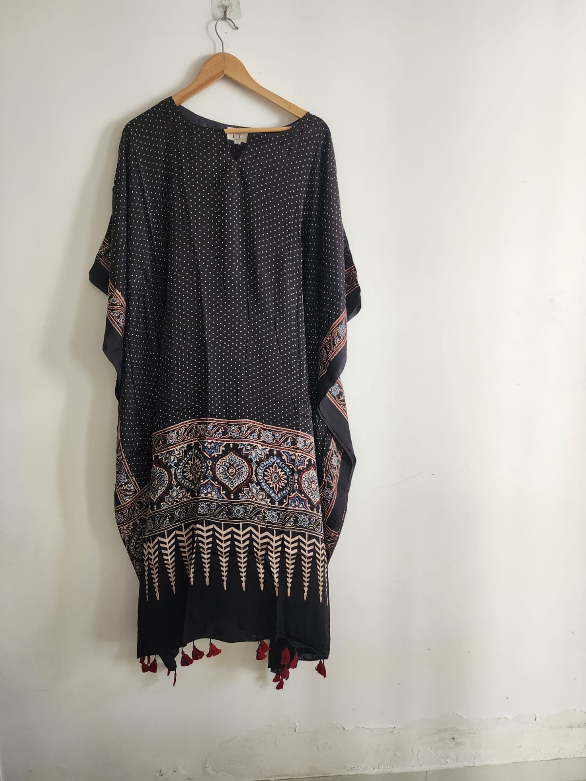 Ajrakh Kaftan in modal silk