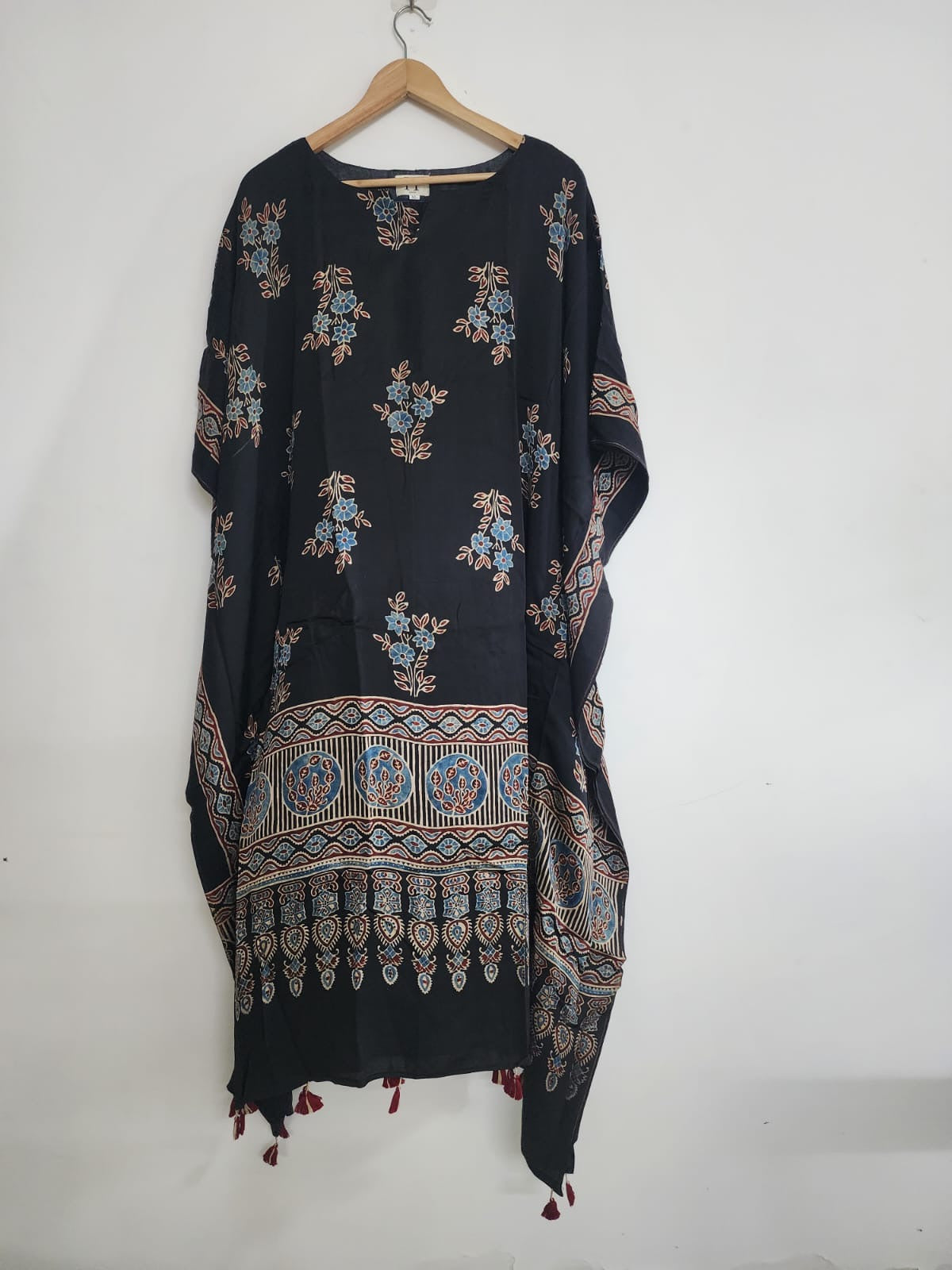 Ajrakh Kaftan in modal silk