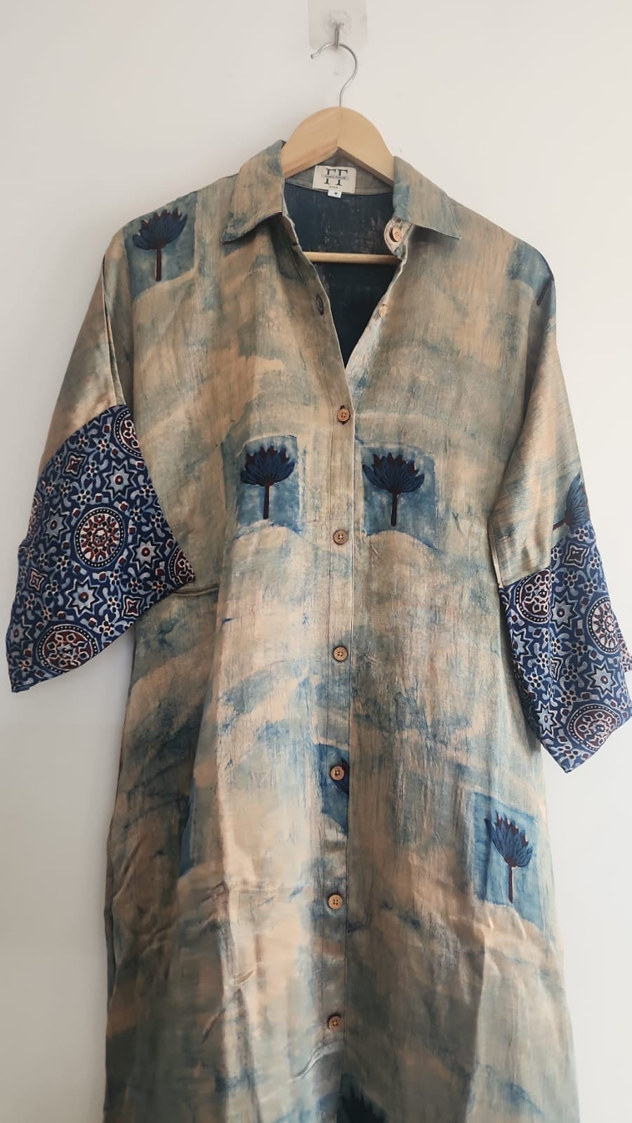 Ajrakh shirt dress
