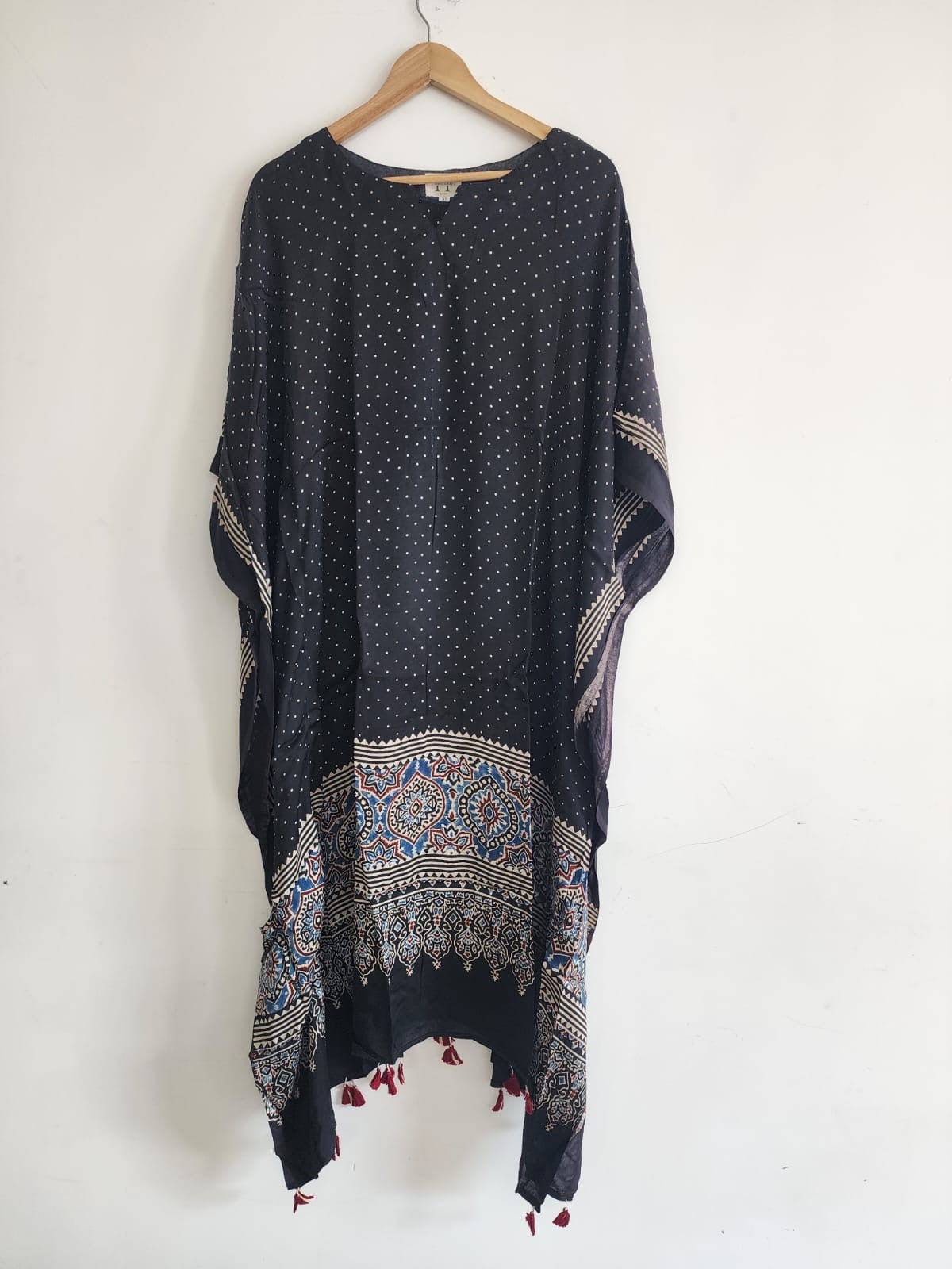 Ajrakh Kaftan in modal silk