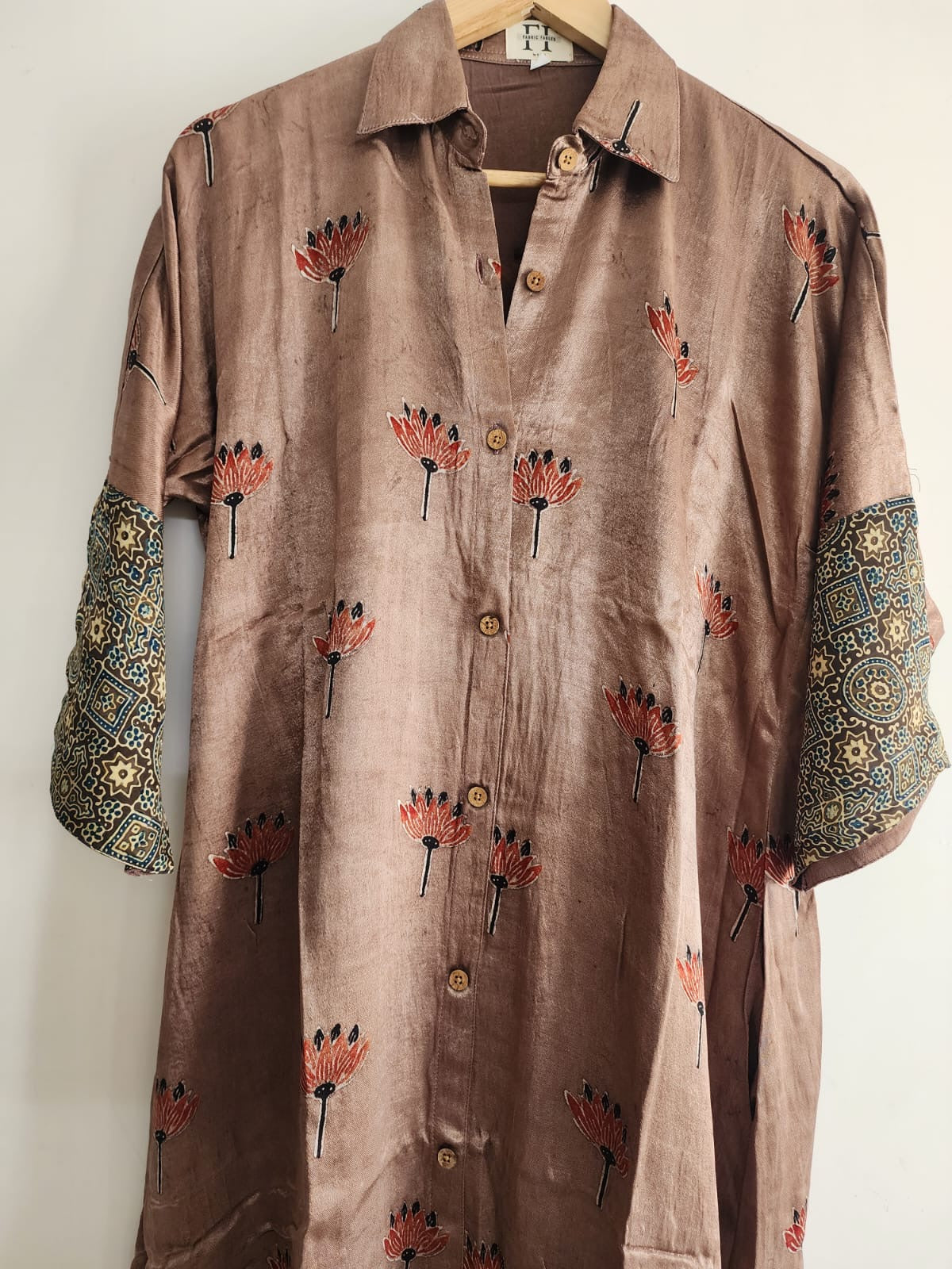 Ajrakh shirt dress