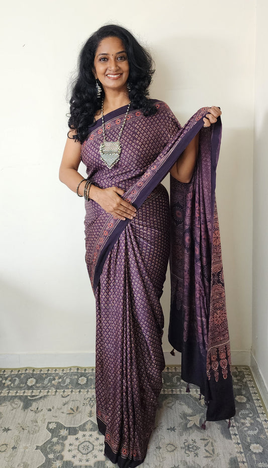 Gajji silk saree (Pale pink)