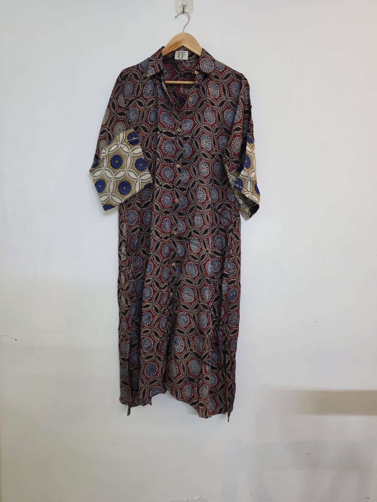 Ajrakh shirt dress