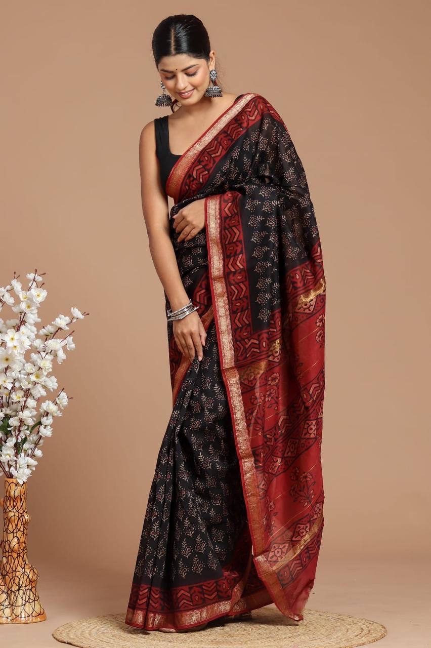 Maheshwari saree (Handblock)