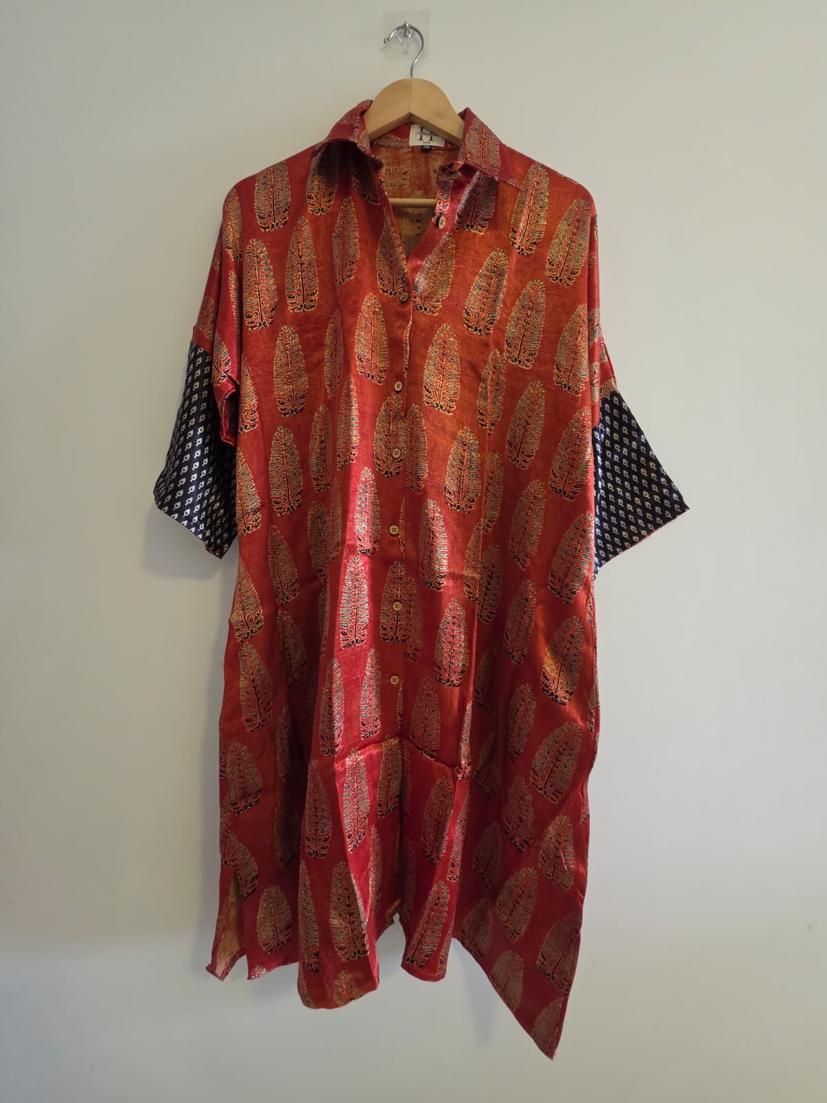 Ajrakh shirt dress (Short)