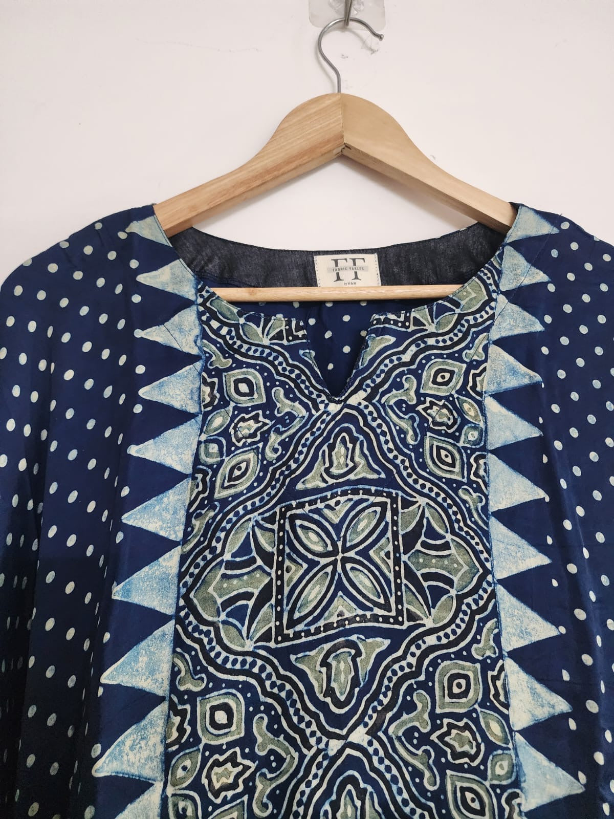Ajrakh Kaftan in modal silk
