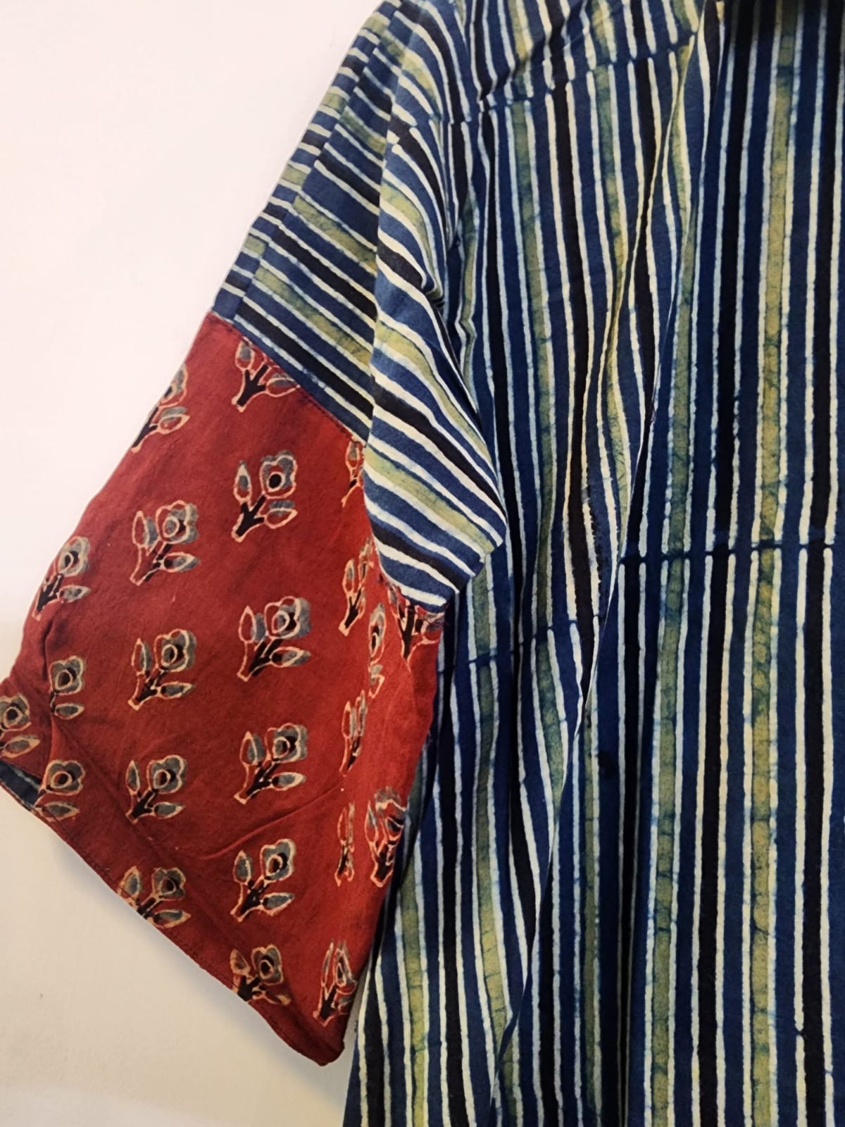 Ajrakh cotton shirt dress
