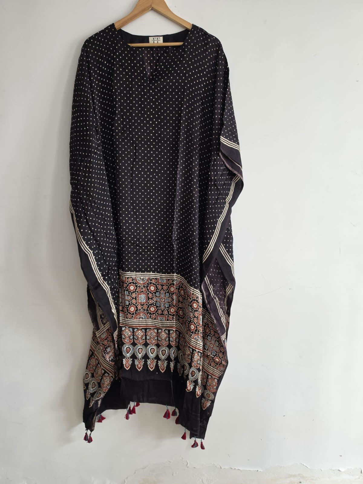 Ajrakh Kaftan in modal silk