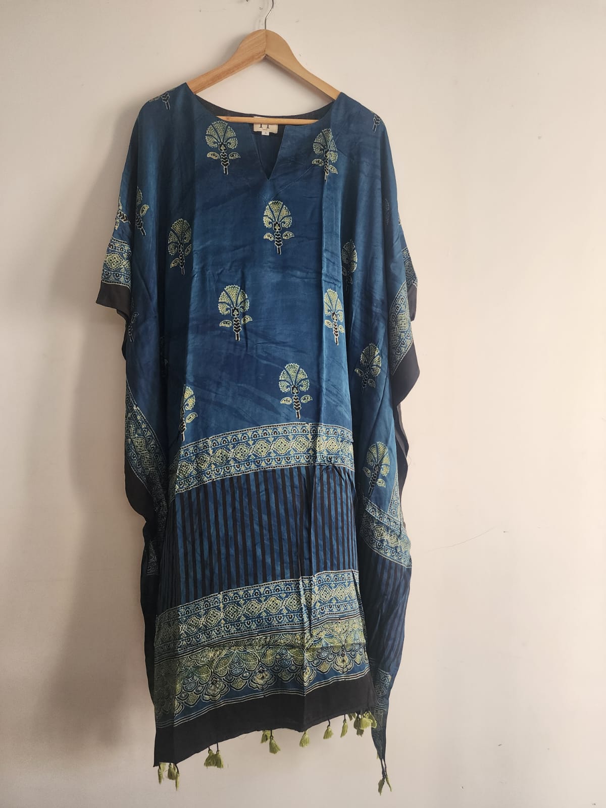 Ajrakh Kaftan in modal silk