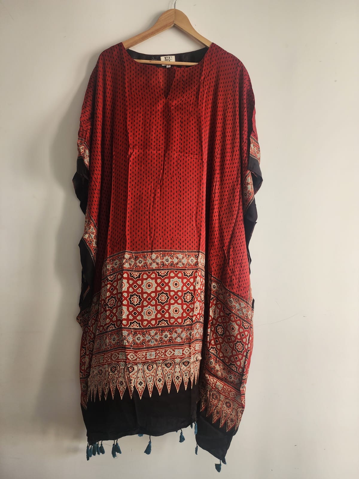 Ajrakh Kaftan in modal silk