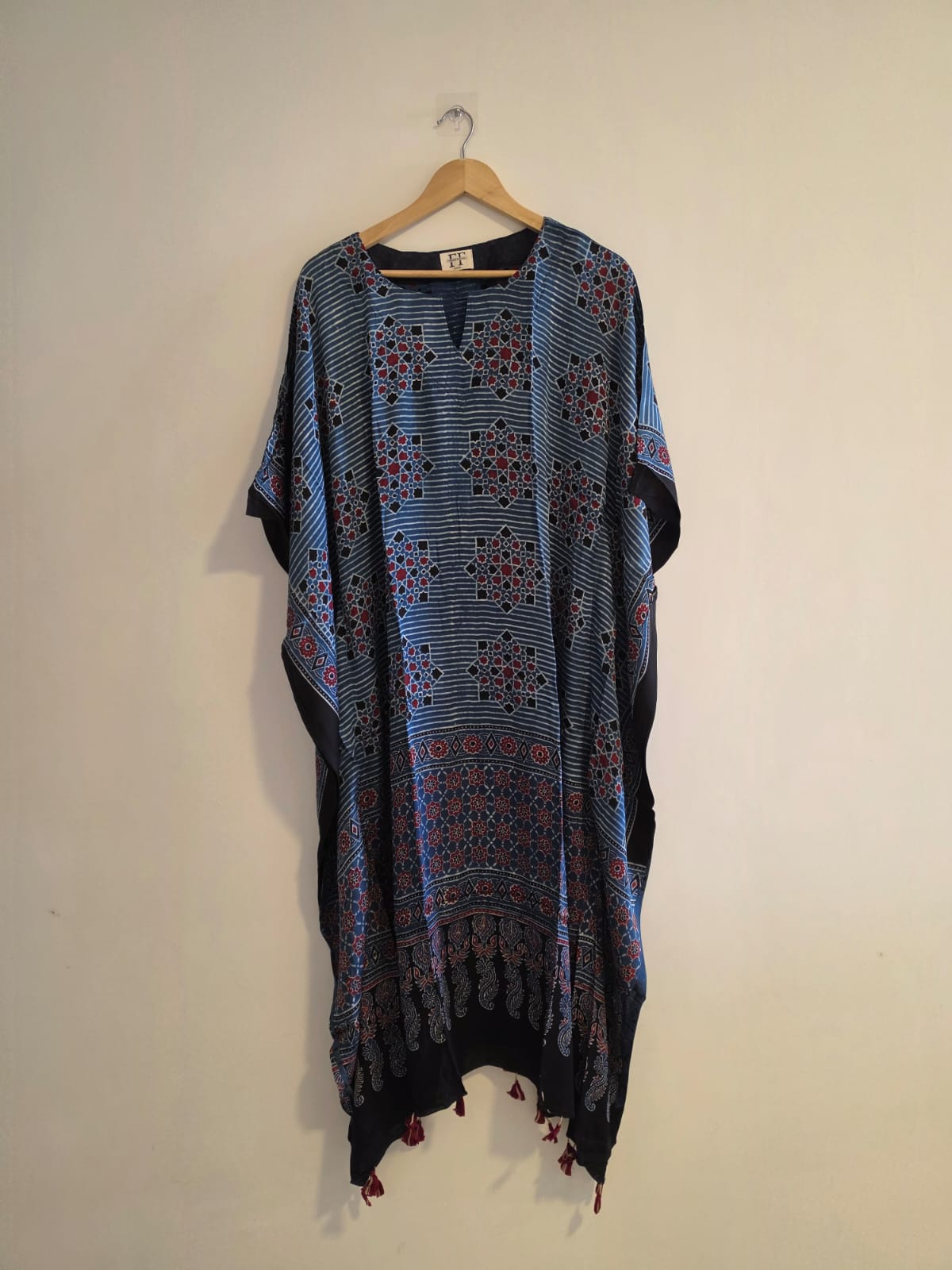 Ajrakh Kaftan in modal silk