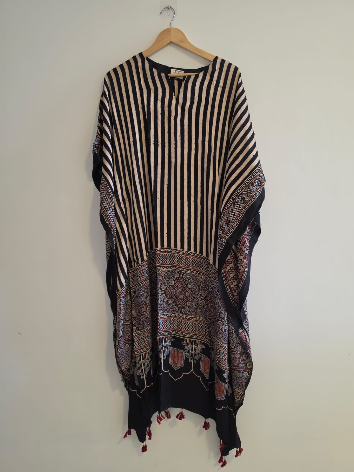 Ajrakh Kaftan in modal silk