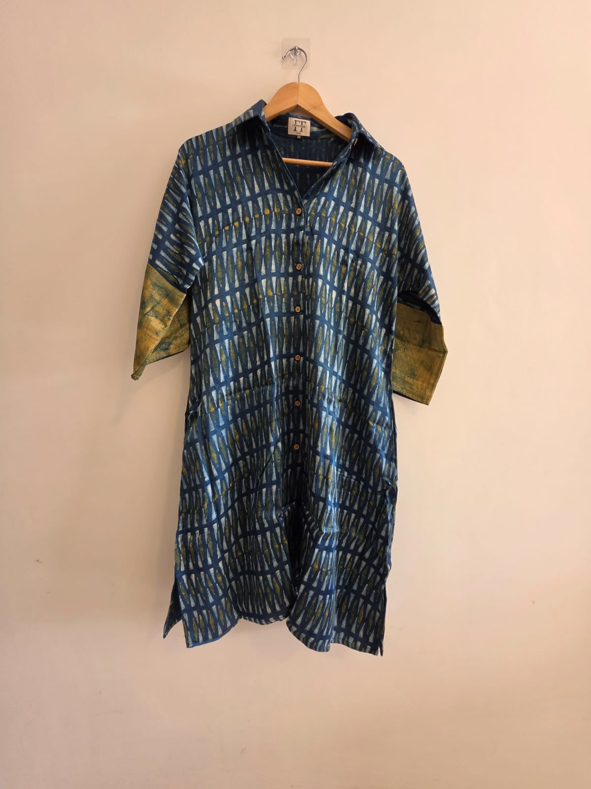 Ajrakh shirt dress (Short)