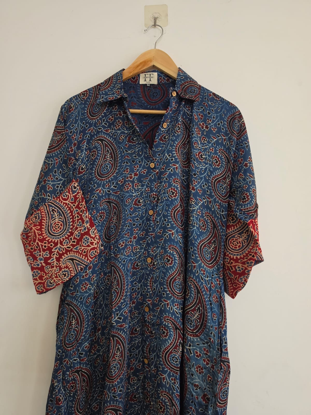 Ajrakh shirt dress