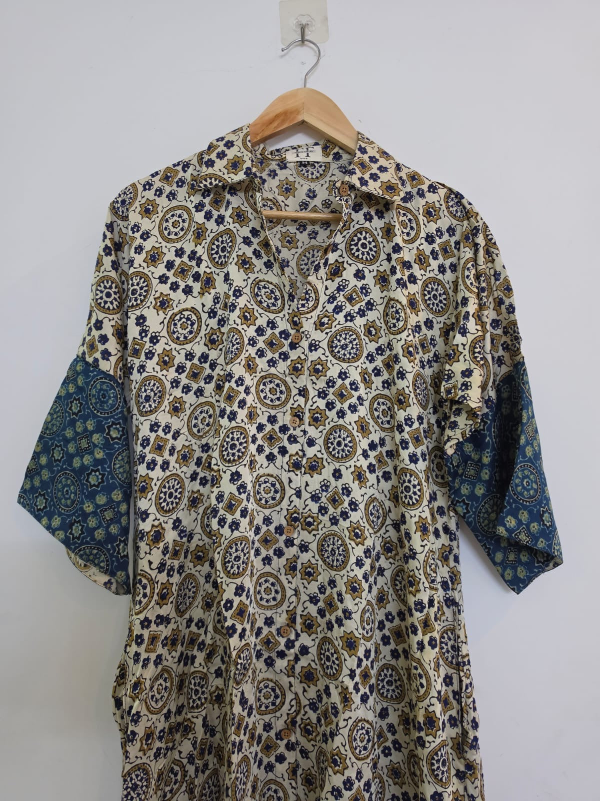 Ajrakh shirt dress