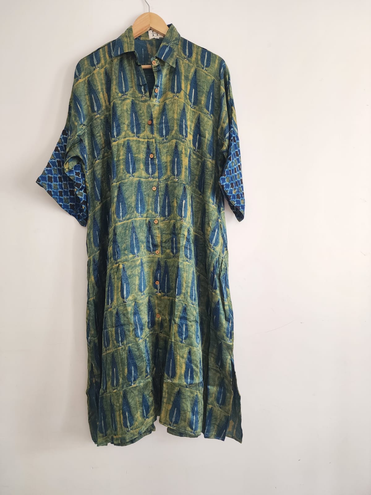 Ajrakh shirt dress