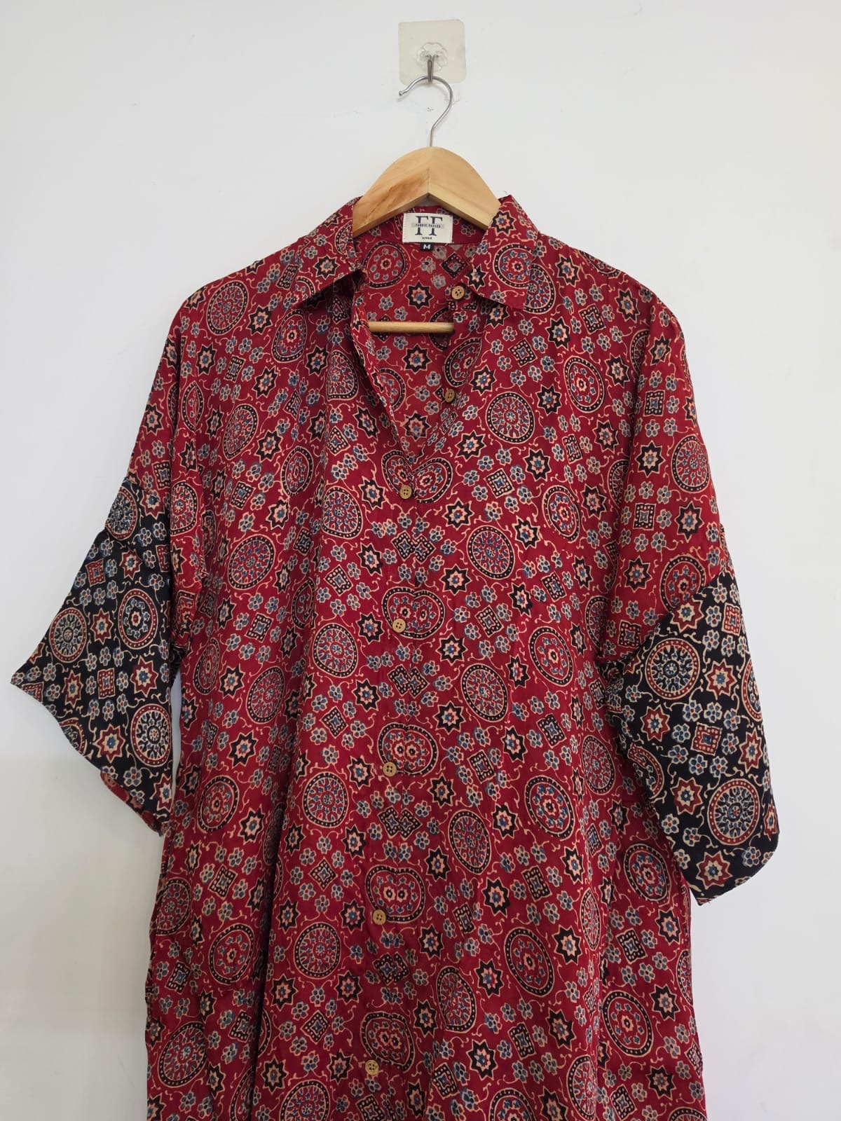 Ajrakh shirt dress