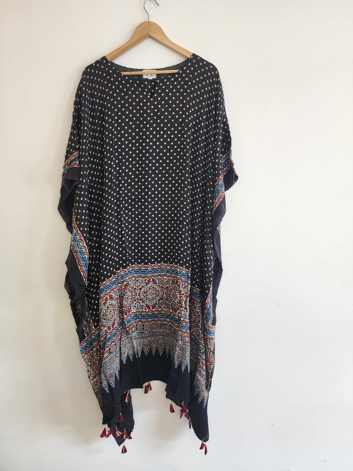 Ajrakh Kaftan in modal silk