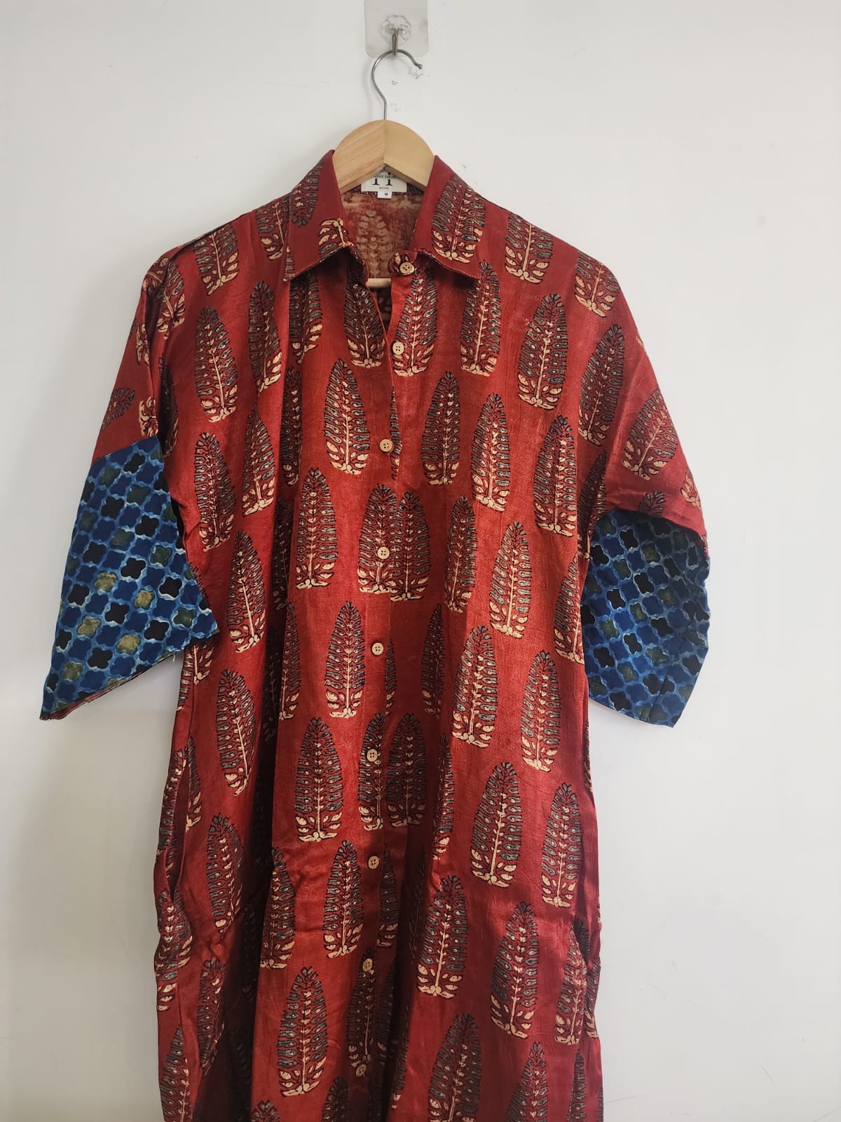Ajrakh shirt dress