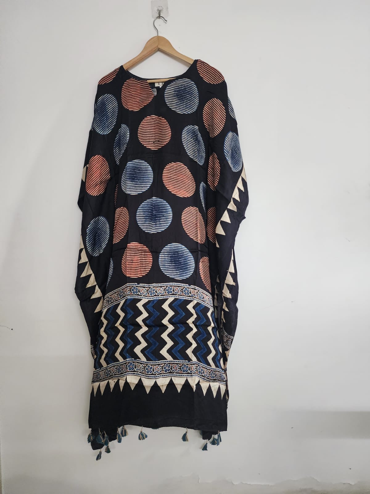 Ajrakh Kaftan in modal silk
