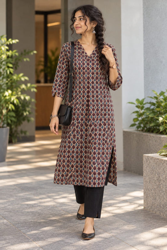 Ajrakh Cotton Kurta