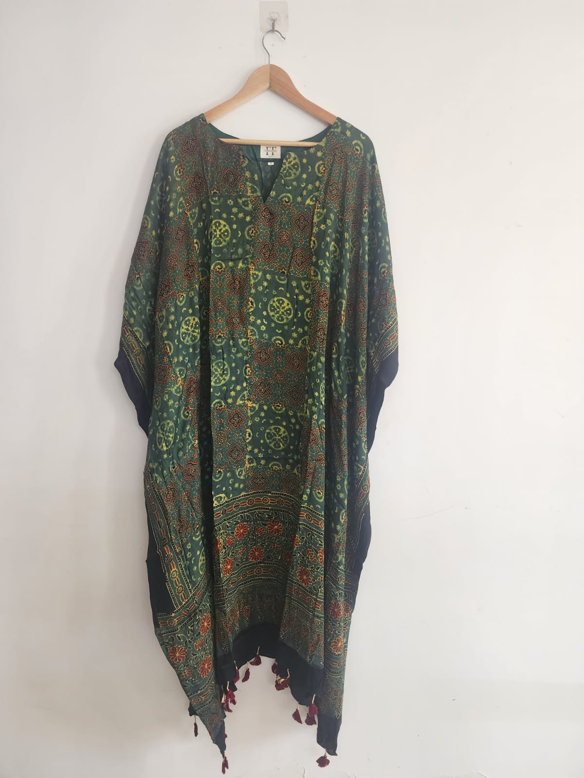 Ajrakh Kaftan in modal silk