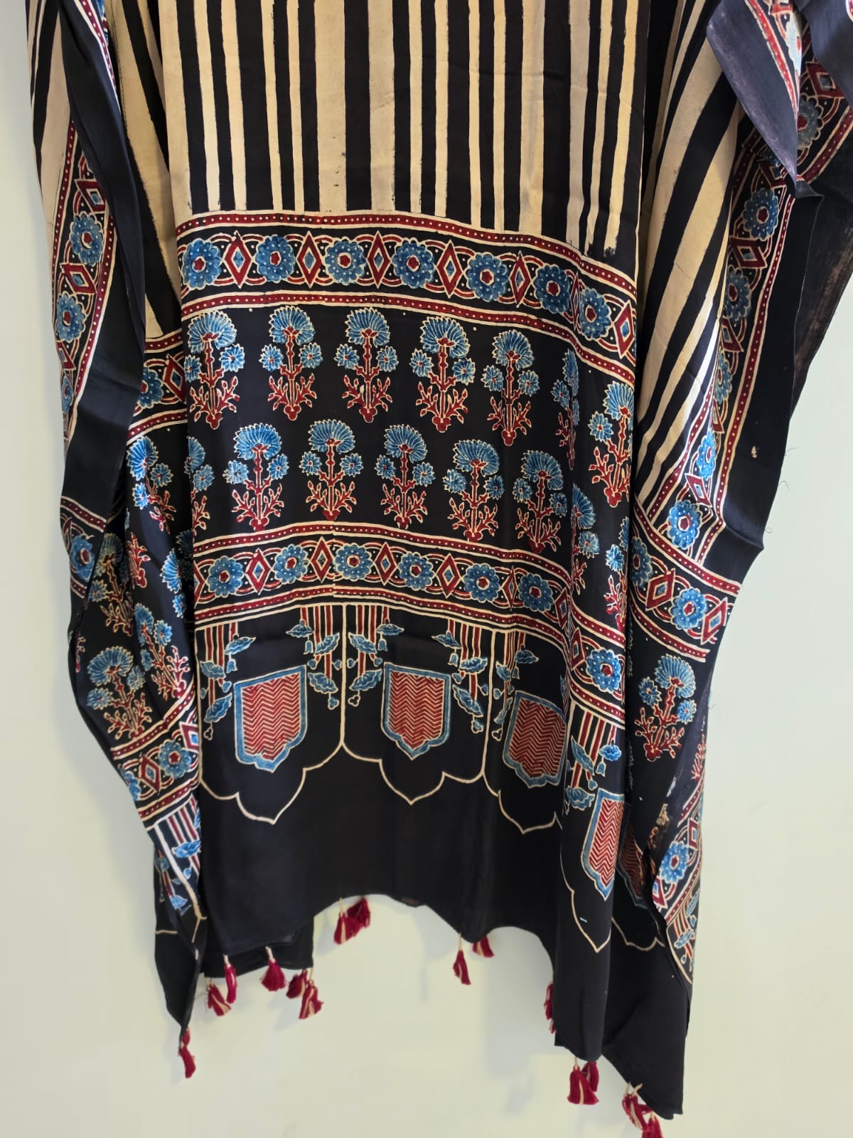Ajrakh Kaftan in modal silk