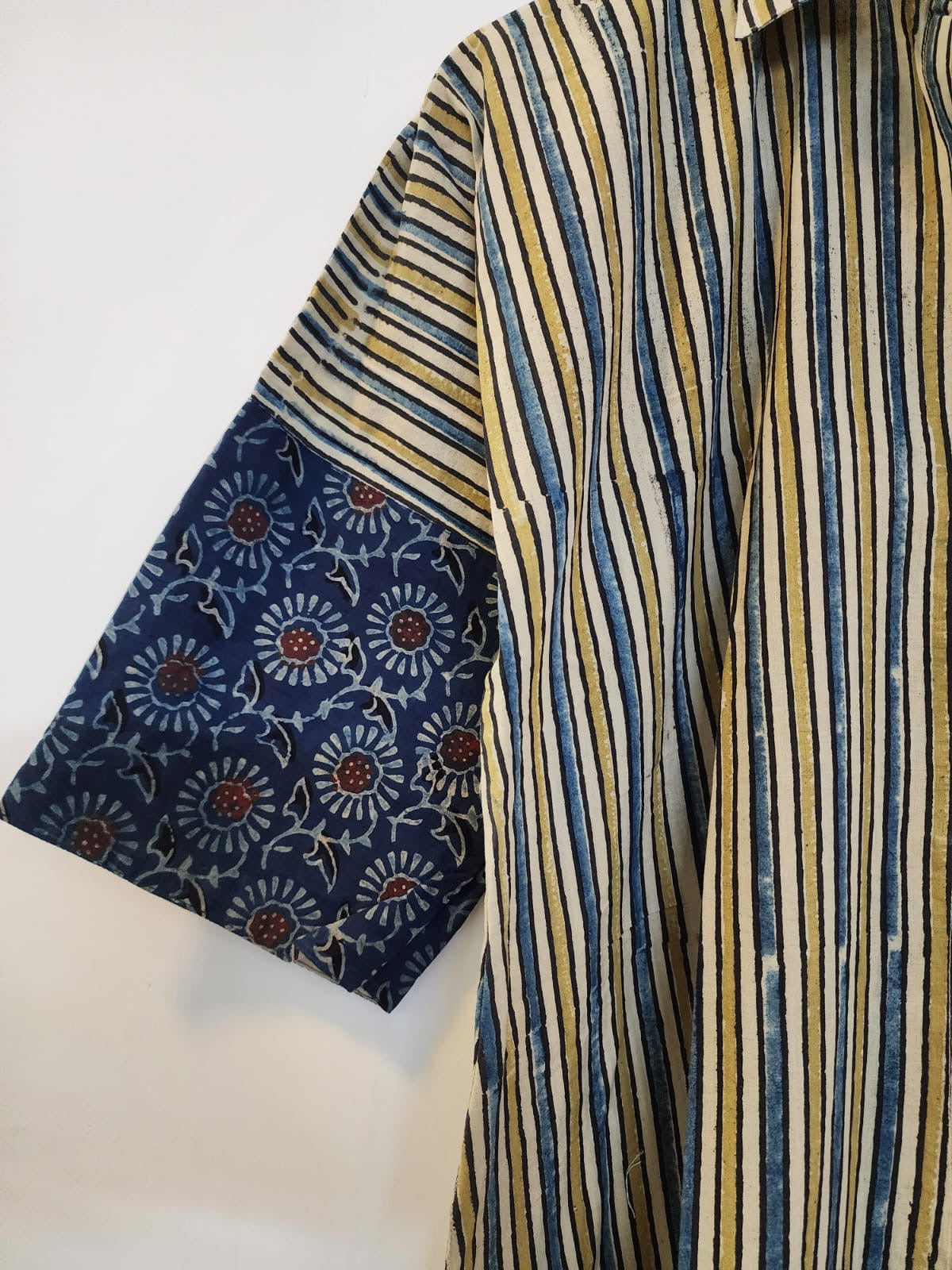 Ajrakh cotton shirt dress