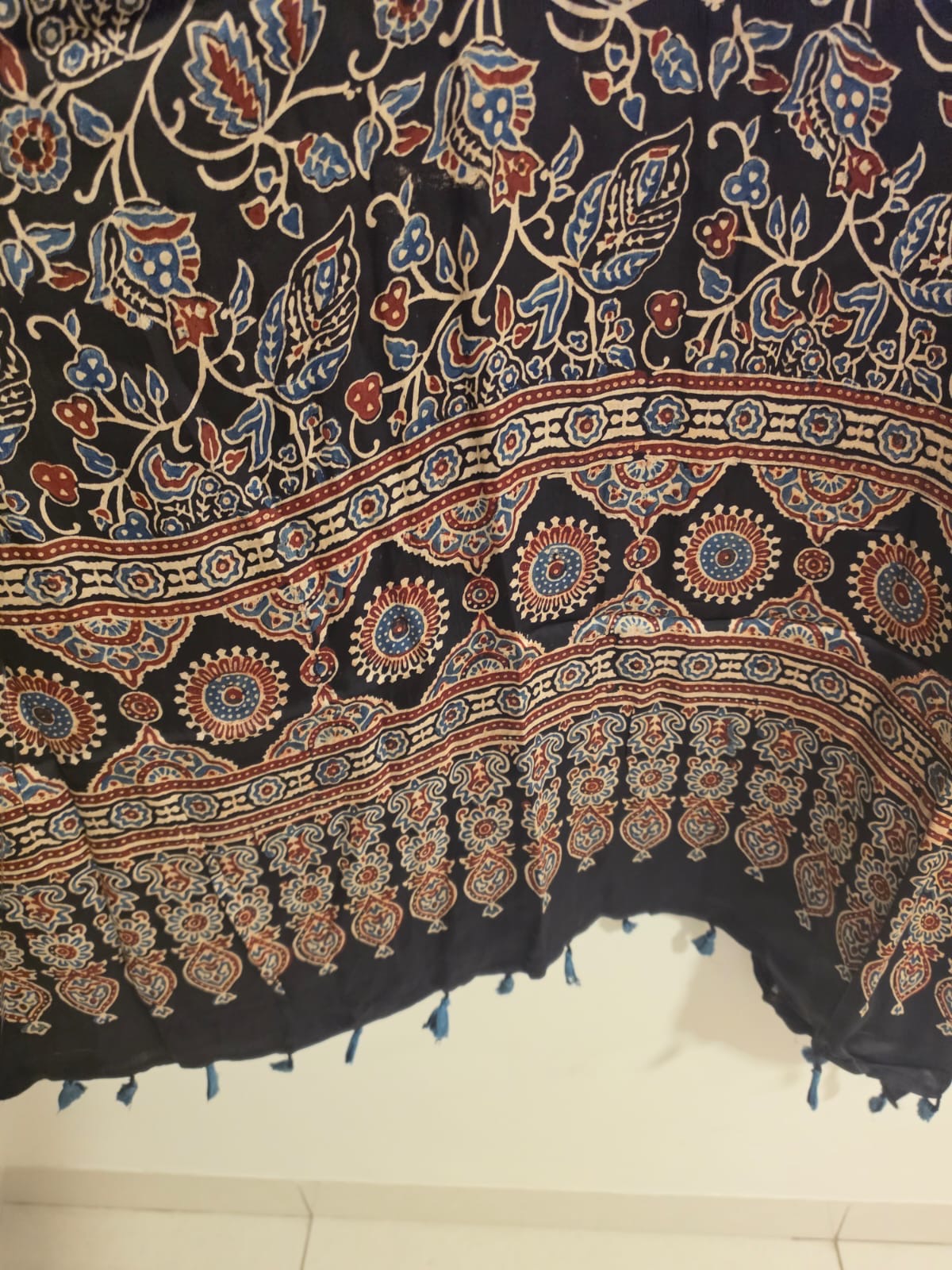 Ajrakh Kaftan in modal silk