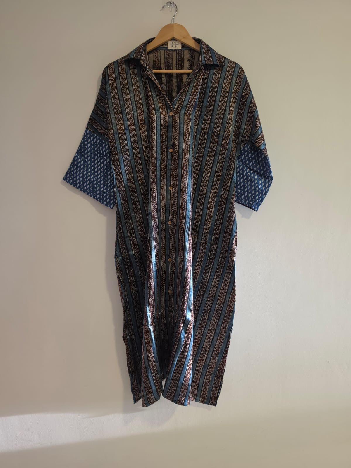 Ajrakh shirt dress