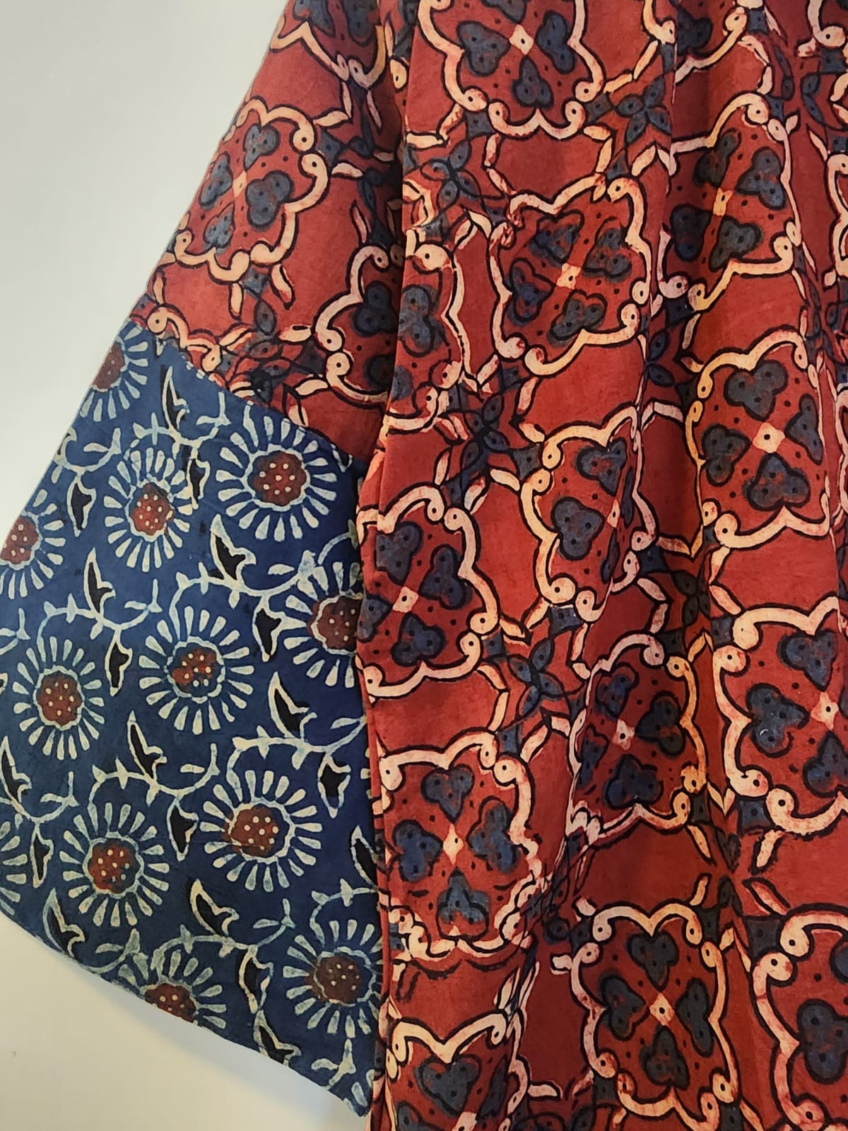 Ajrakh cotton shirt dress