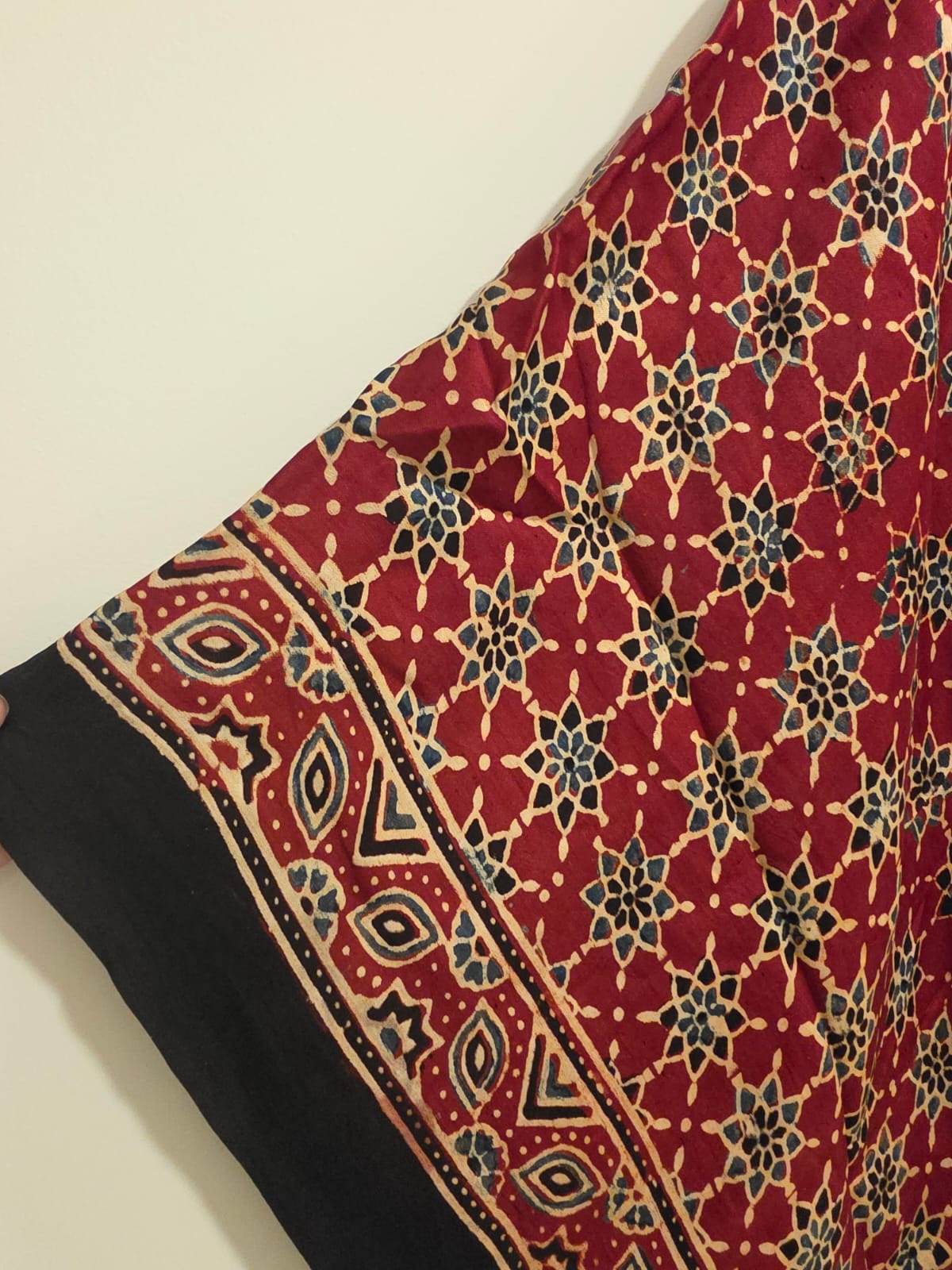 Ajrakh Kaftan in modal silk