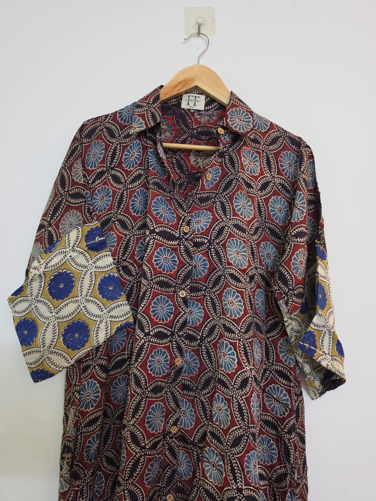 Ajrakh shirt dress