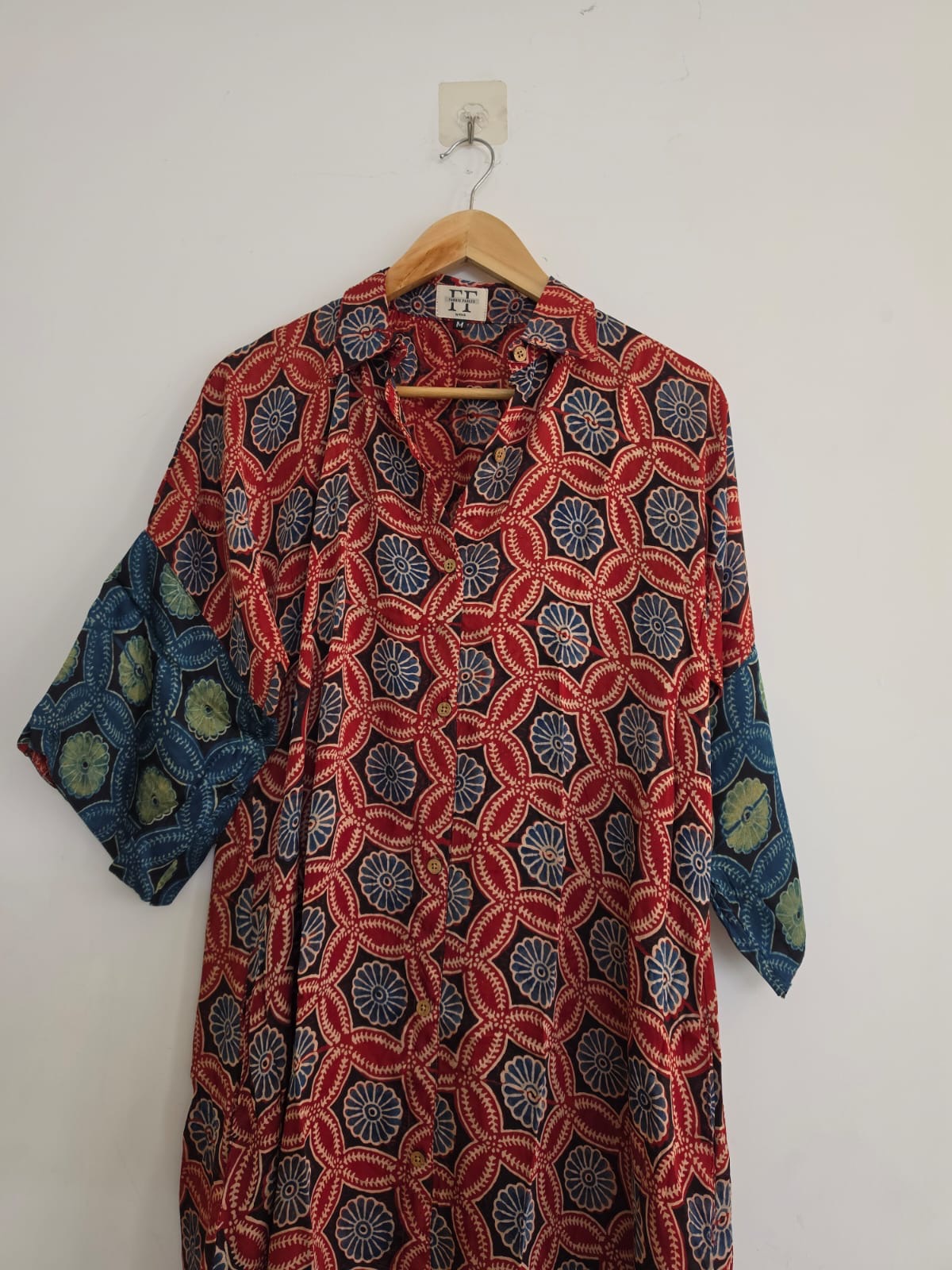 Ajrakh shirt dress