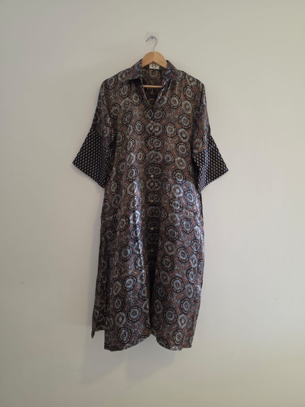 Ajrakh shirt dress