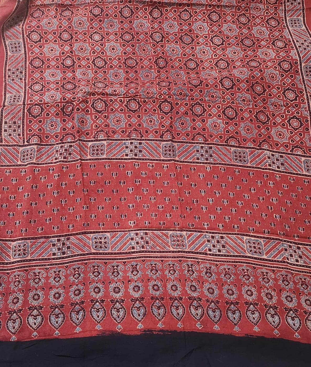 Ajrakh mul cotton dupatta