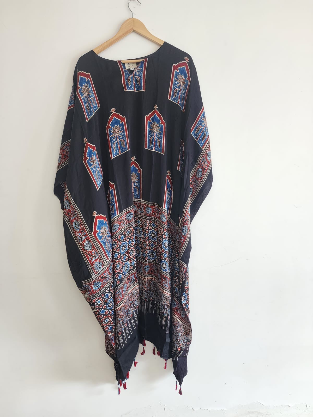 Ajrakh Kaftan in modal silk