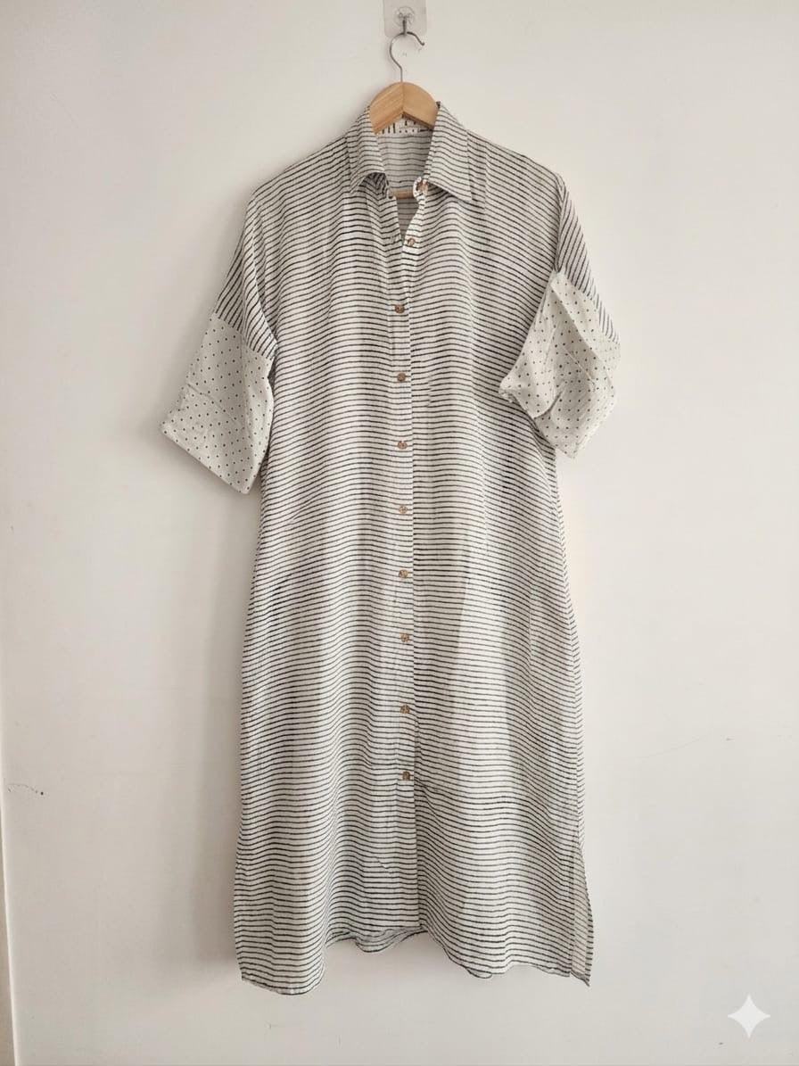 Ajrakh shirt dress