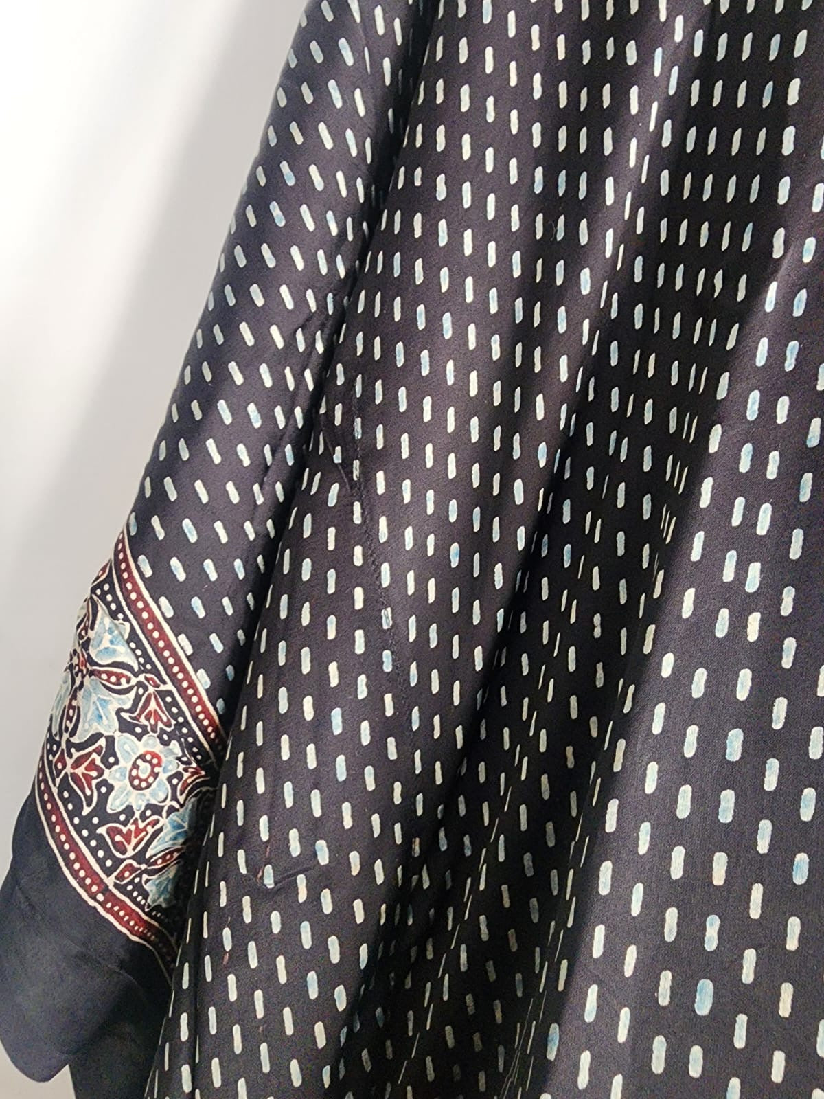 Ajrakh Kaftan in modal silk