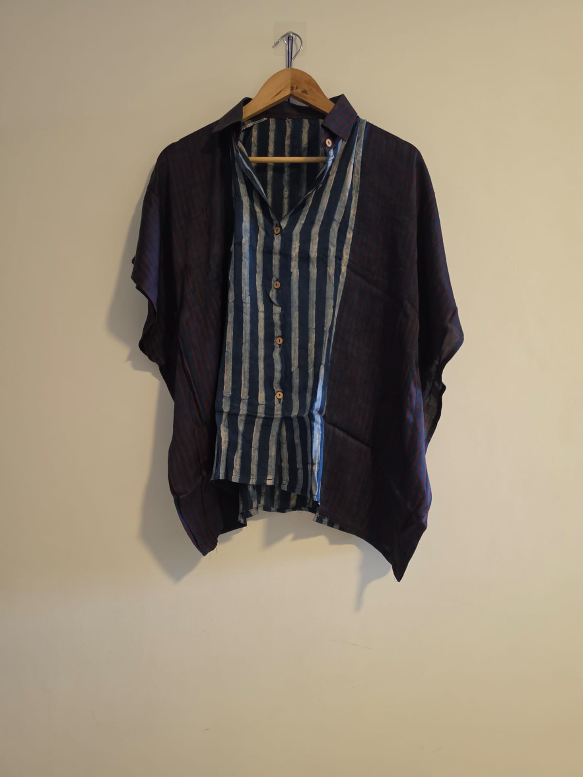 Ajrakh Kaftan shirt in modal silk