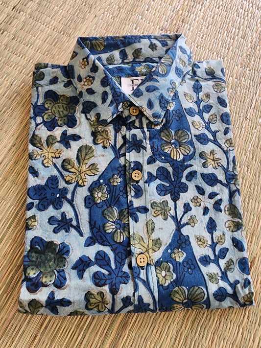 Cotton Full Sleeve Shirt (Handblock Kalamkaari collection)
