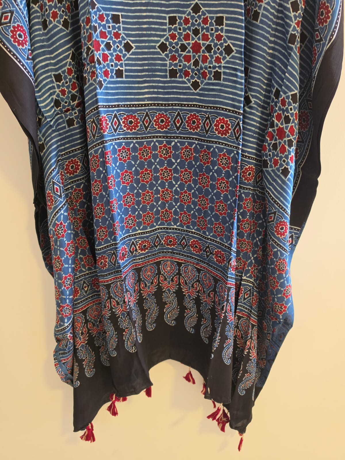Ajrakh Kaftan in modal silk