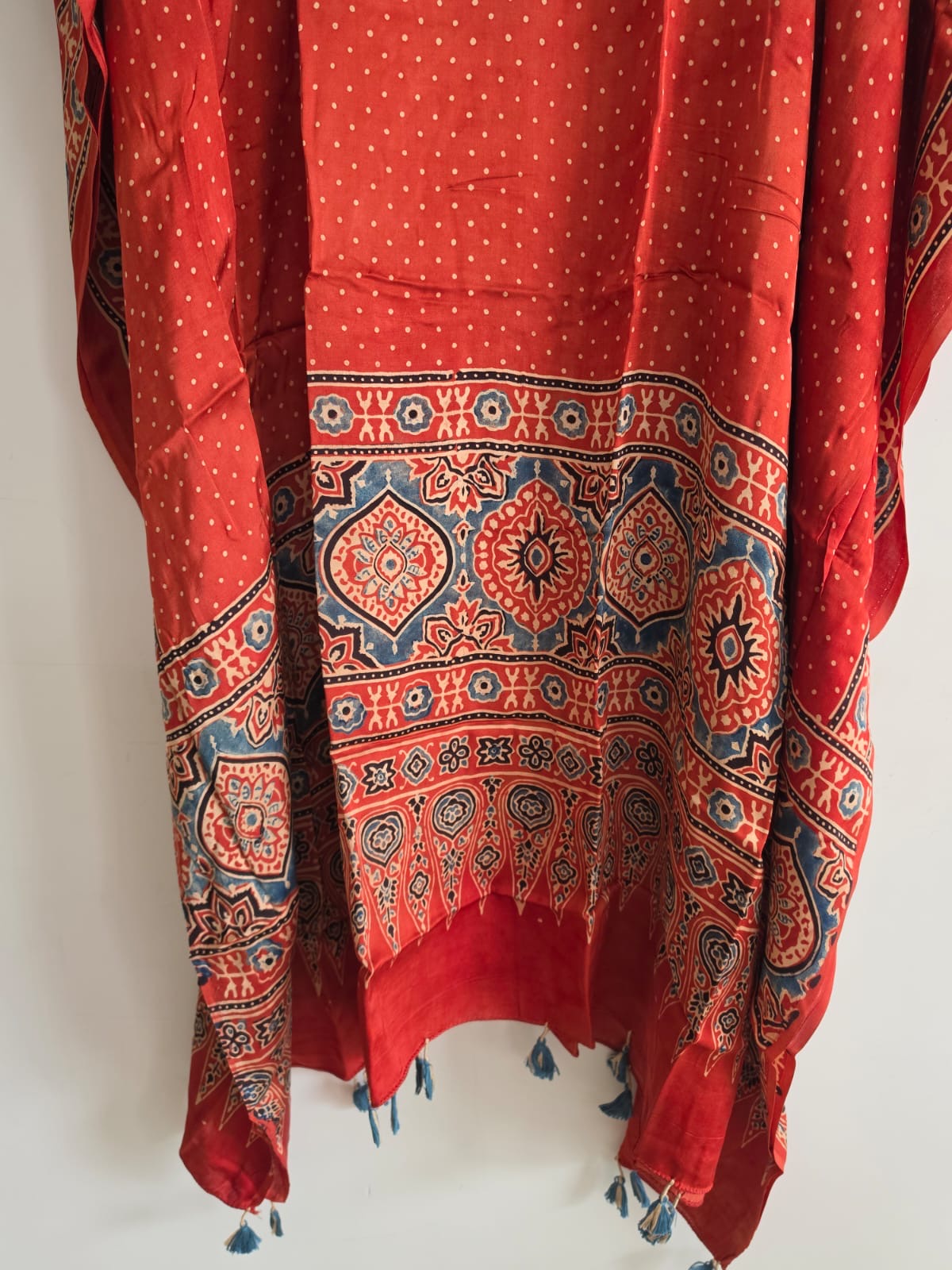 Ajrakh Kaftan in modal silk