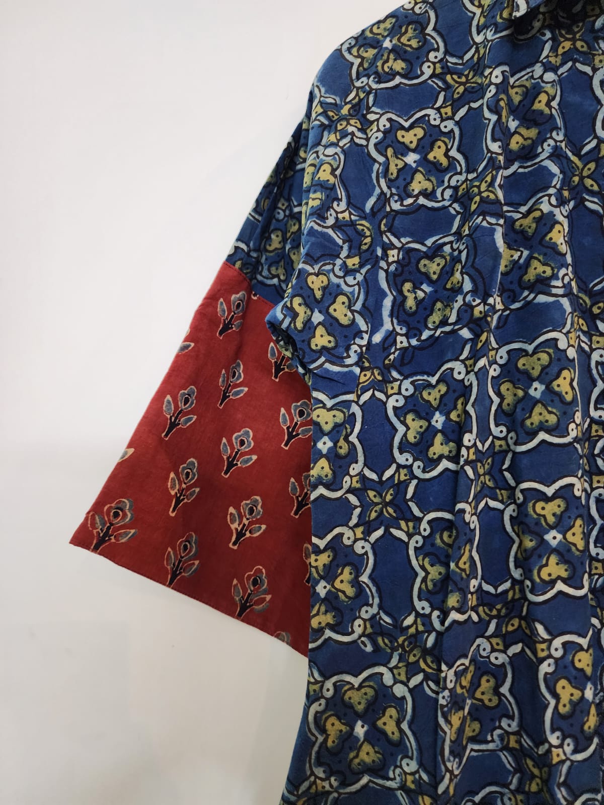 Ajrakh cotton shirt dress