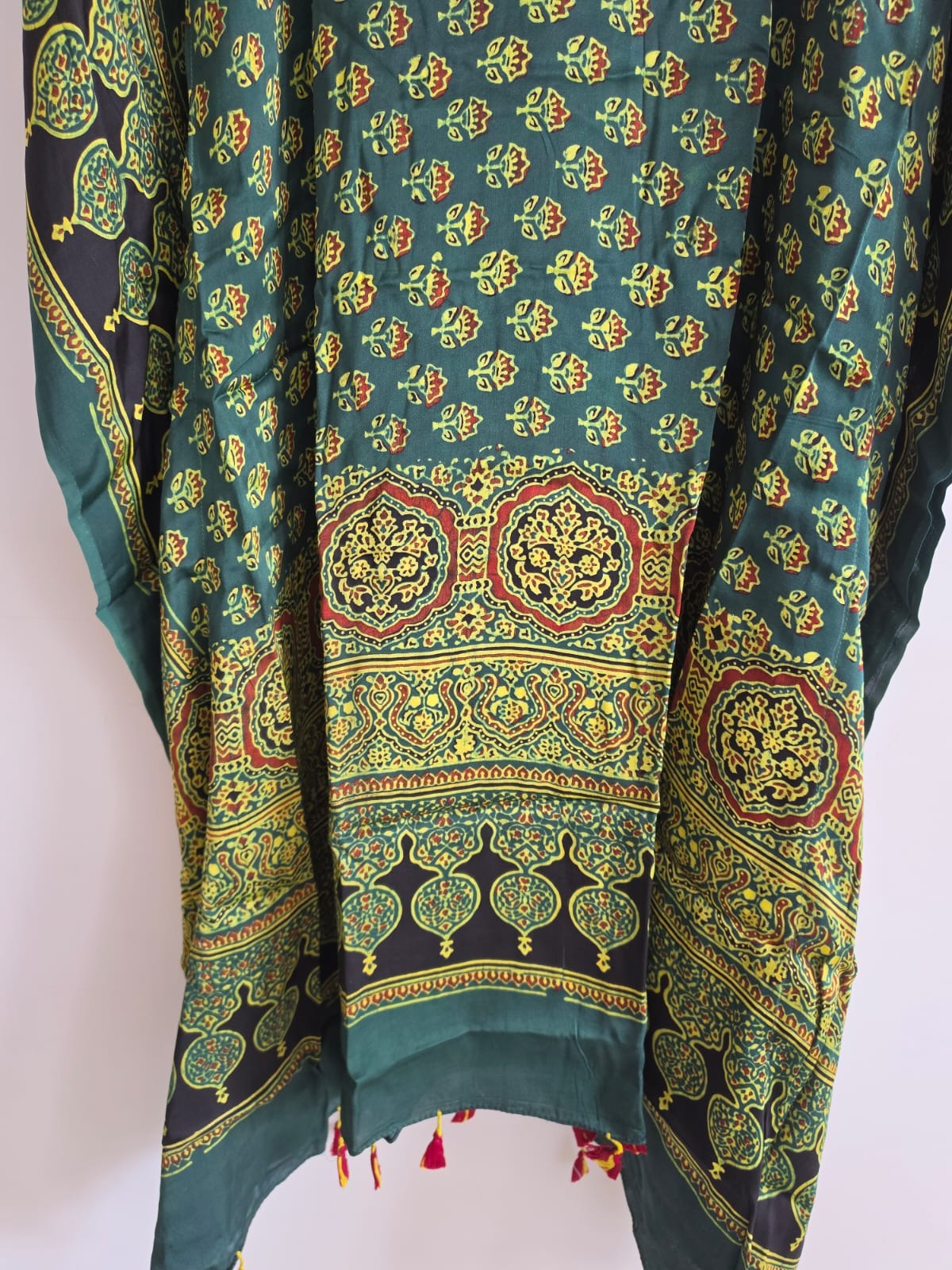 Ajrakh Kaftan in modal silk