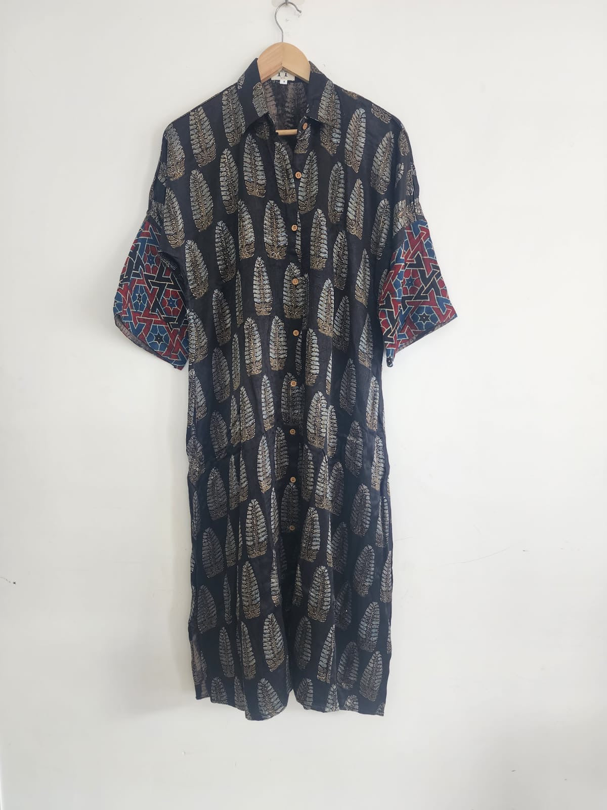 Ajrakh shirt dress