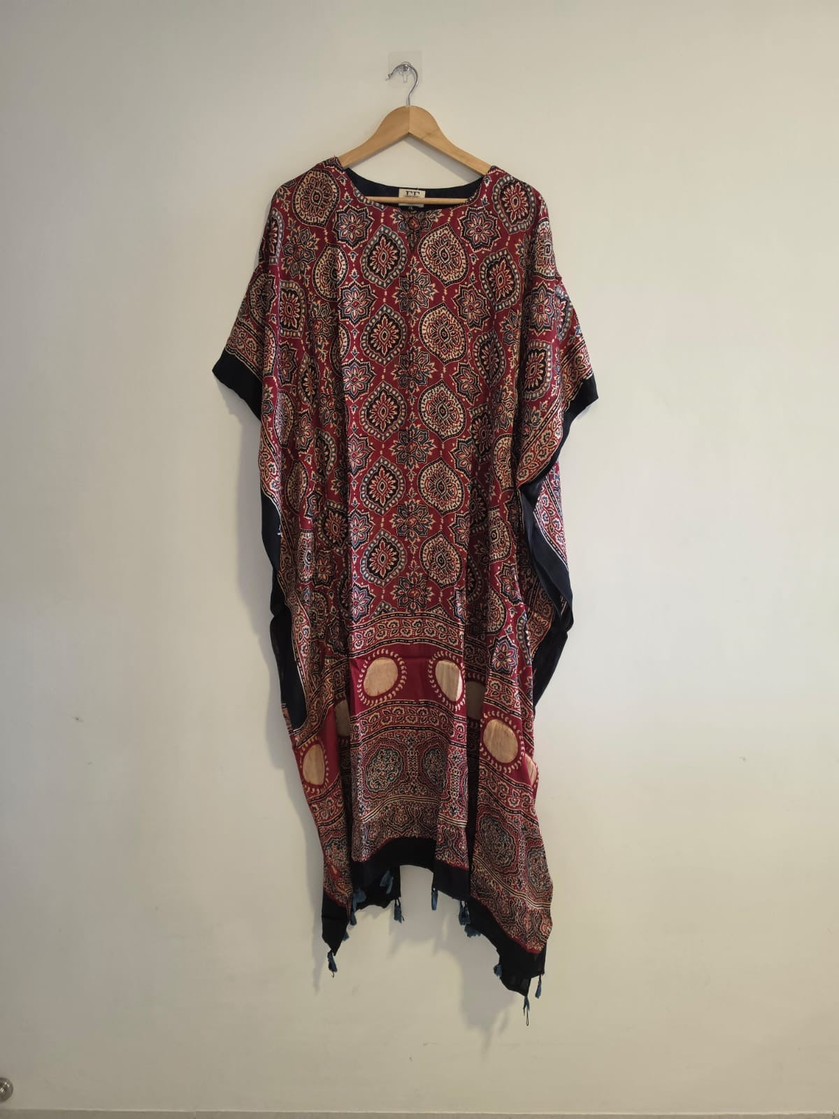 Ajrakh Kaftan in modal silk