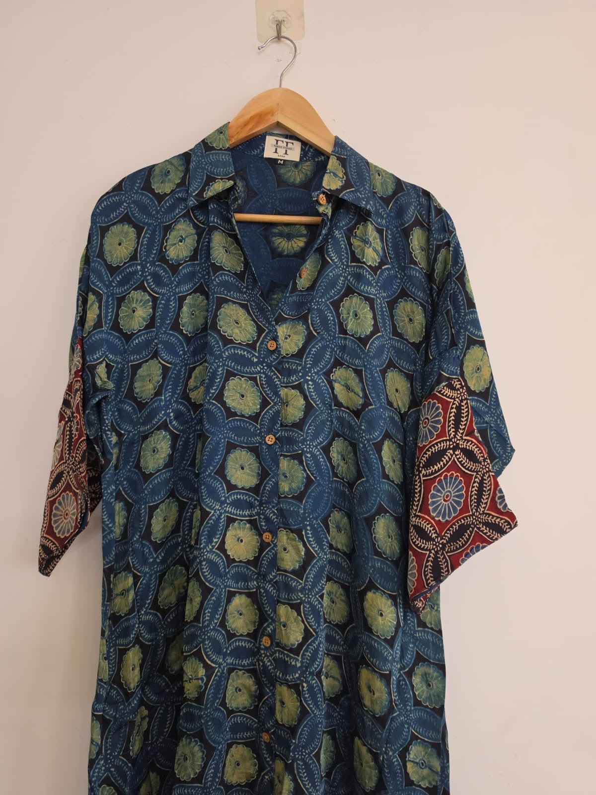Ajrakh shirt dress