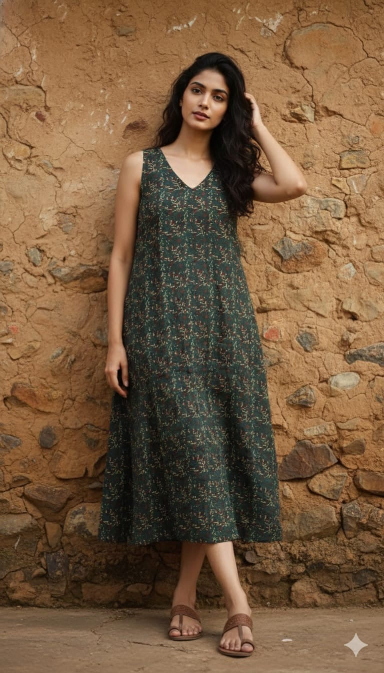 Ajrakh Modal dress