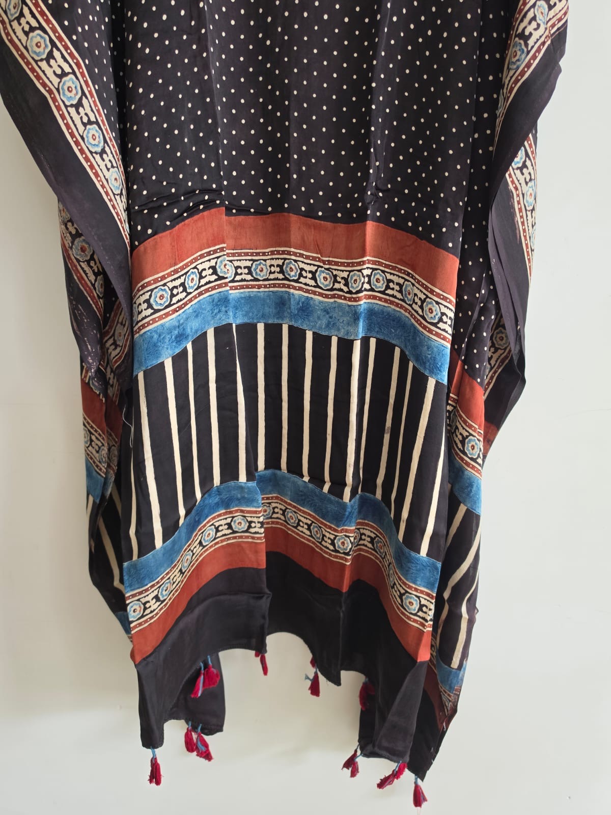 Ajrakh Kaftan in modal silk